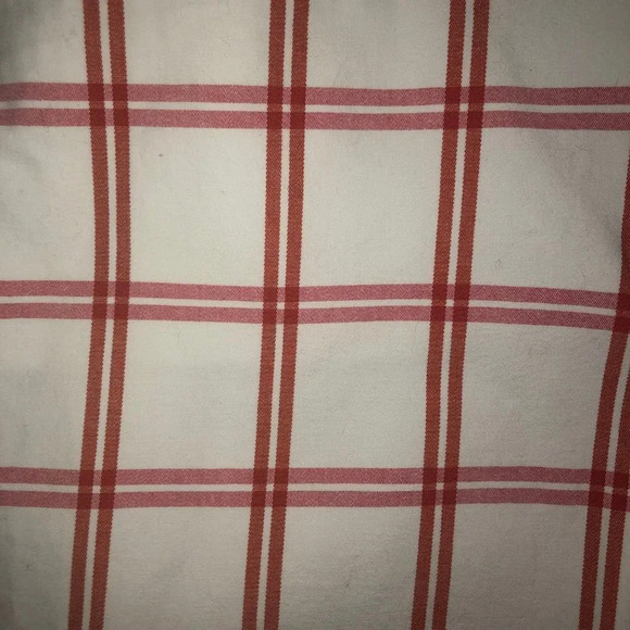 Lands' END Sz 14 Women's Mid-Rise Red White Plaid Cotton Spandex Pockets Shorts - Picture 3 of 5